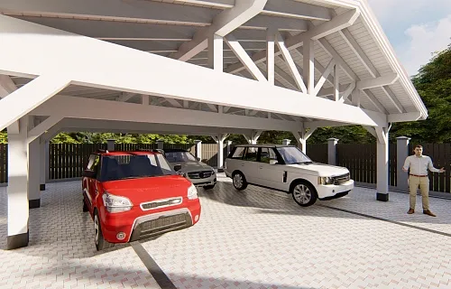 Навес для шести машин БОЛЬШОЙ — Фото 2