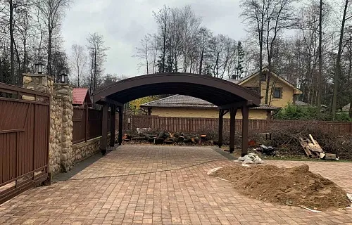 НАВЕС С ГНУТОКЛЕЕНЫМИ БАЛКАМИ ОКСФОРД — Фото 3