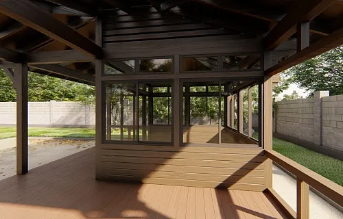 Застекленная беседка ГРАФСКАЯ ПРИСТАНЬ MINI — Фото 7