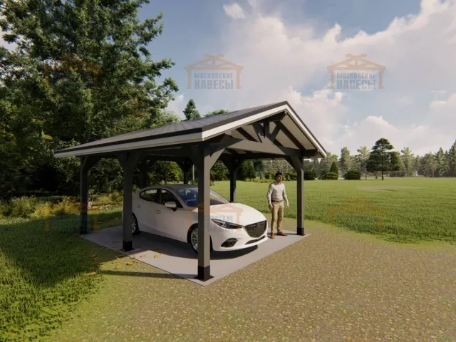 Навес для одного автомобиля ЛОТУС — Фото 4