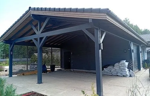 Навес для двух авто с хозблоком ПАРКВИЛЛЬ — Фото 4