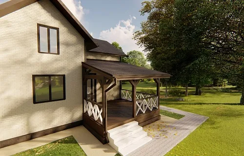 ВЕРАНДА К ДОМУ ЛЕСНАЯ — Фото 8