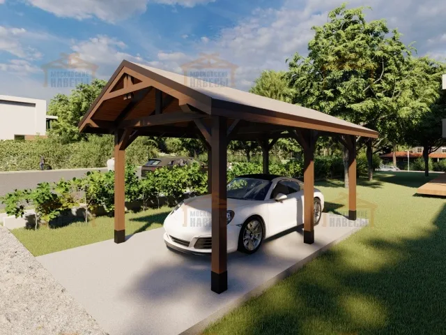 Навес для одного автомобиля УНО — Фото 4