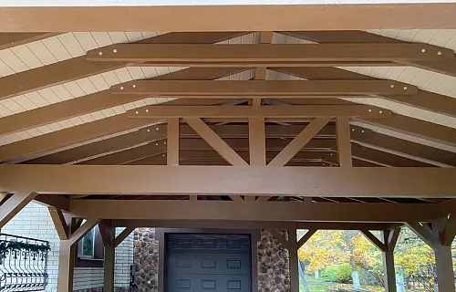 Навес для двух машин АЛЬПИЙСКИЙ — Фото 4