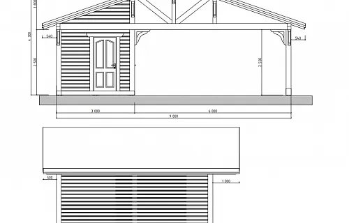 Навес для двух автомобилей с хозблоком КОНСУЛ 2.0 — Фото 10
