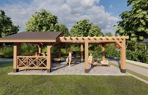 НАВЕС ДЛЯ БАРБЕКЮ ФЭМИЛИ ПАРК — Фото 4