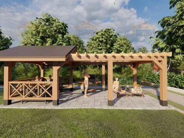НАВЕС ДЛЯ БАРБЕКЮ ФЭМИЛИ ПАРК — Фото 4