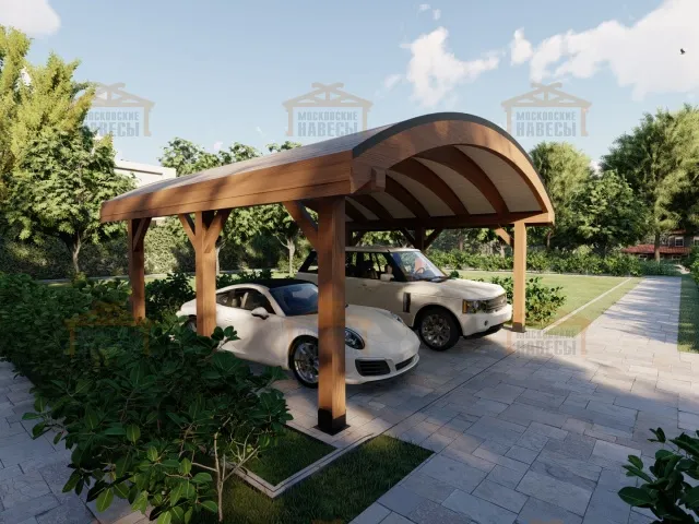 НАВЕС С ГНУТОКЛЕЕНЫМИ БАЛКАМИ ОКСФОРД — Фото 5