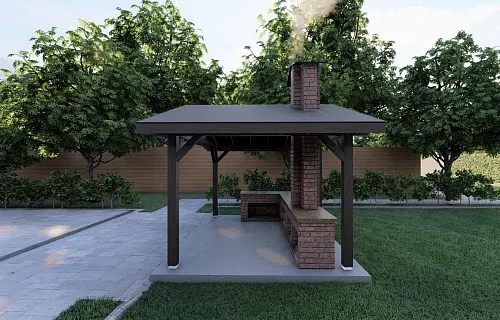 НАВЕС ДЛЯ БАРБЕКЮ АСТРА — Фото 3