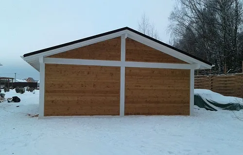 Навес для двух машин с хозблоком РИВЬЕРА 2.0 — Фото 2