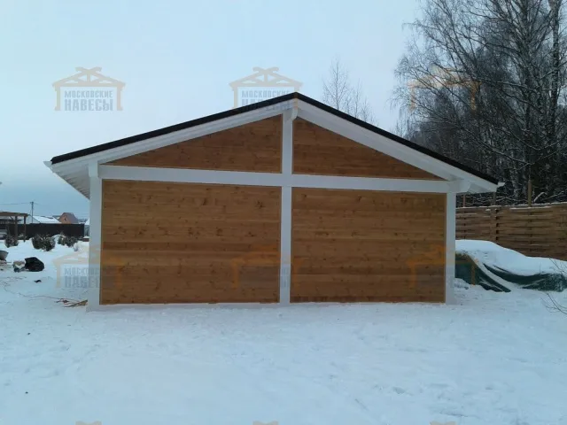 Навес для двух машин с хозблоком РИВЬЕРА 2.0 — Фото 2