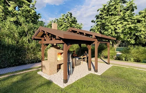 НАВЕС ДЛЯ БАРБЕКЮ КУЛИКОВО — Фото 2