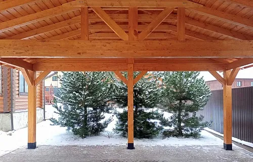 Навес из клееного бруса БОНАПАРТ — Фото 4