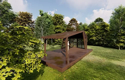 НАВЕС-БЕСЕДКА МОДЕРН — Фото 6