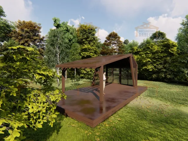 НАВЕС-БЕСЕДКА МОДЕРН — Фото 6