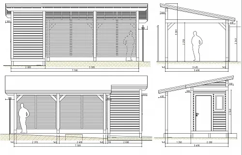 Навес для одной машины с хозблоком МОНАКО — Фото 8