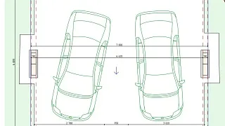 Односкатный навес для двух авто ХАЙТЕК - миниатюра