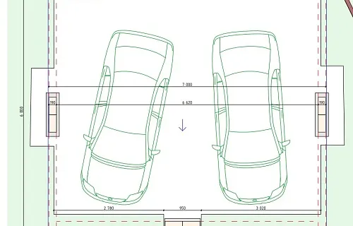 Односкатный навес для двух авто ХАЙТЕК — Фото 10