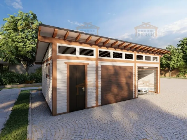 ГАРАЖ ДЛЯ ДВУХ МАШИН СО ХОЗБЛОКОМ ЛАДОГА — Фото 2