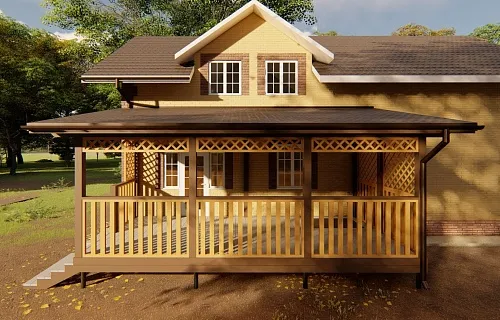 ВЕРАНДА ИЗ ДЕРЕВА ВЕКТОР — Фото 3