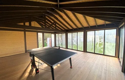 Застекленная беседка с хозблоками ТЕСЛА — Фото 3