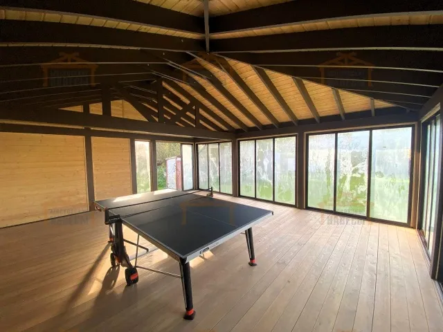 Застекленная беседка с хозблоками ТЕСЛА — Фото 3