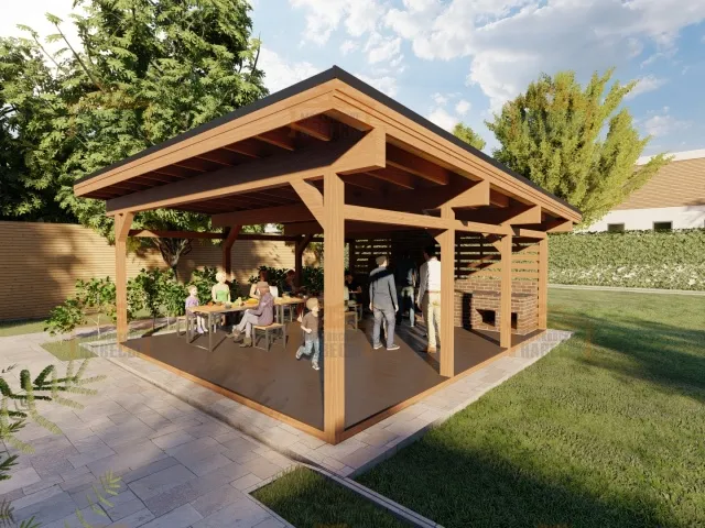 НАВЕС ДЛЯ БАРБЕКЮ НОРМАНДИЯ — Фото 4