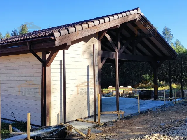 Навес для двух автомобилей с хозблоком КОНСУЛ 2.0 — Фото 2