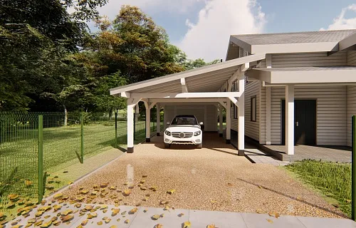 Навес с гаражом МЕДВЕЖИЙ — Фото 7