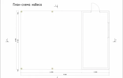 Навес для двух машин с хозблоком РИВЬЕРА — Фото 9