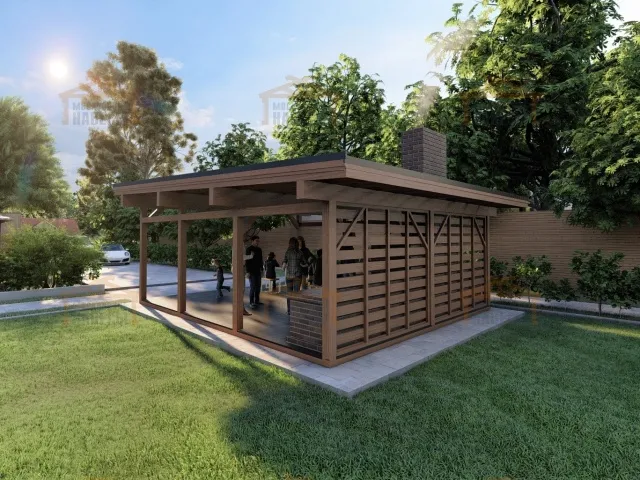 НАВЕС ДЛЯ БАРБЕКЮ НОРМАНДИЯ — Фото 2