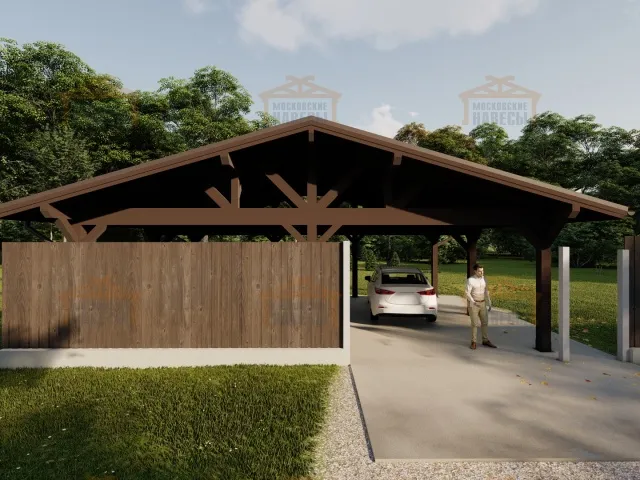 Деревянный навес ЭРМИТАЖ — Фото 7