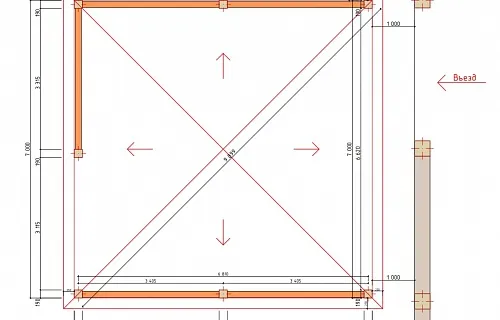 Деревянный навес для двух авто ЛАМБЕРИ — Фото 5
