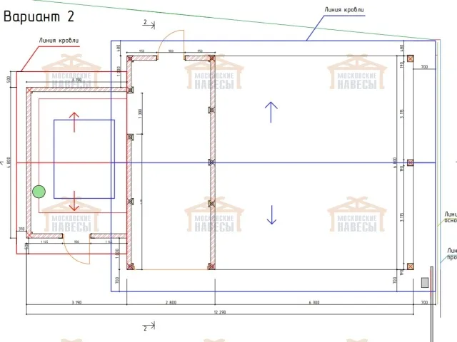 Навес для двух машин с хозблоком ФЭМИЛИ — Фото 10