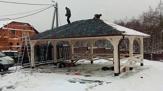 Навес для двух машин РЕНЕССАНС - миниатюра