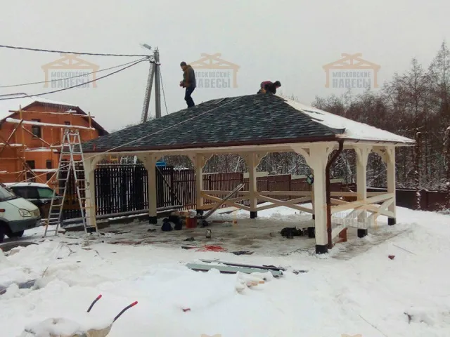 Навес для двух машин РЕНЕССАНС — Фото 8