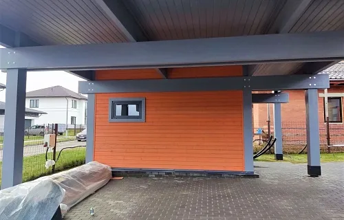 Навес для автомобилей с хозблоком ФАХВЕРК — Фото 5