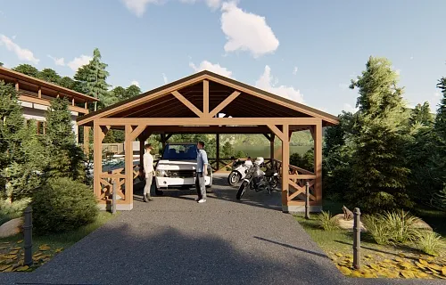 Навес для двух машин ПРОВАНС — Фото 7