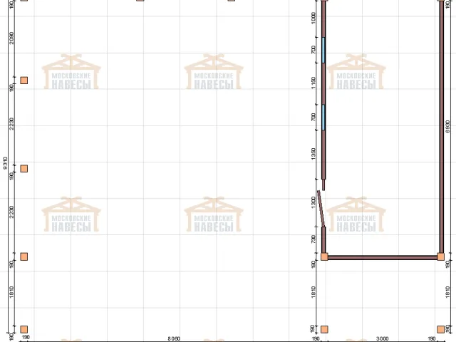 Навес для двух машин с хозблоком ВИКИНГ 2.0 — Фото 13