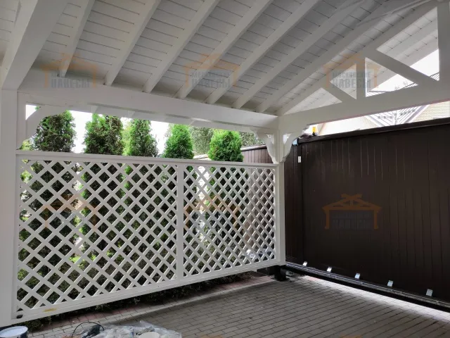 Деревянный навес для машин с перголами НИКОЛЬСКИЙ — Фото 7