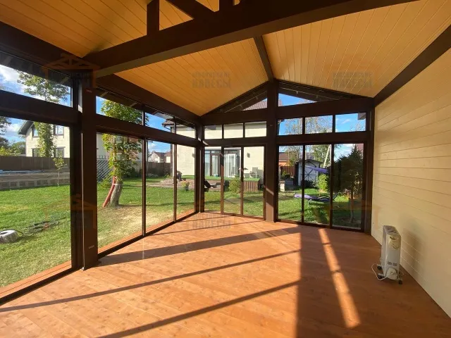 Застекленная беседка с хозблоком ЖАСМИН — Фото 3