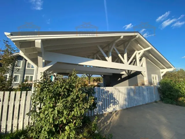 Навес для двух машин с хозблоком ВИКИНГ — Фото 8