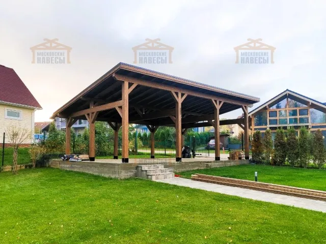 Односкатный навес для двух машин ХАРТВУД 2.0 — Фото 3