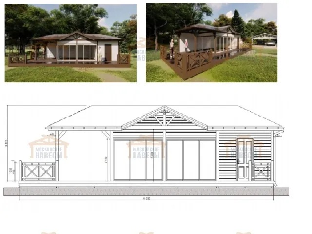 Застекленная беседка с хозблоком САКСОНИЯ 2.0 — Фото 8