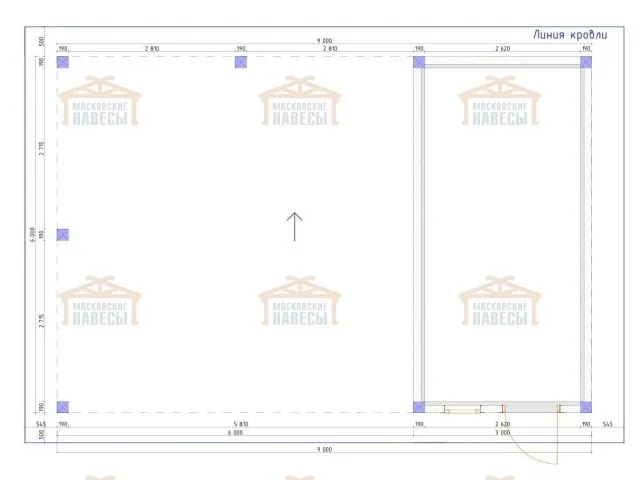 Навес для двух машин с хозблоком ФЛЭТ 2.0 — Фото 7