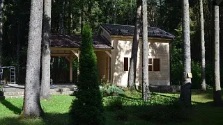 Деревянный навес для двух машин с каркасным домиком ОЛИМП - миниатюра