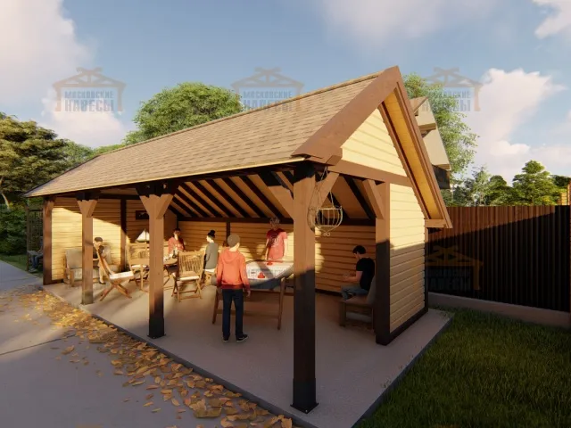 НАВЕС-БЕСЕДКА КАРПАТЫ — Фото 2