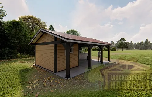 Навес с хозблоком ГАМАЮН — Фото 7