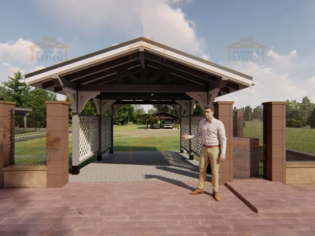 Навес для одного автомобиля ГАЙД-ПАРК — Фото 4