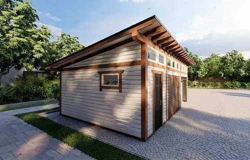 ГАРАЖ ДЛЯ ДВУХ МАШИН СО ХОЗБЛОКОМ ЛАДОГА — Фото 3